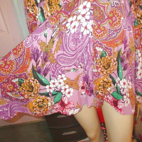 Cottagecore Crinkle Gauze Pintuck Blouse Top Size 12 Fits M Tunic Boho Fairy NEW - Picture 3 of 12